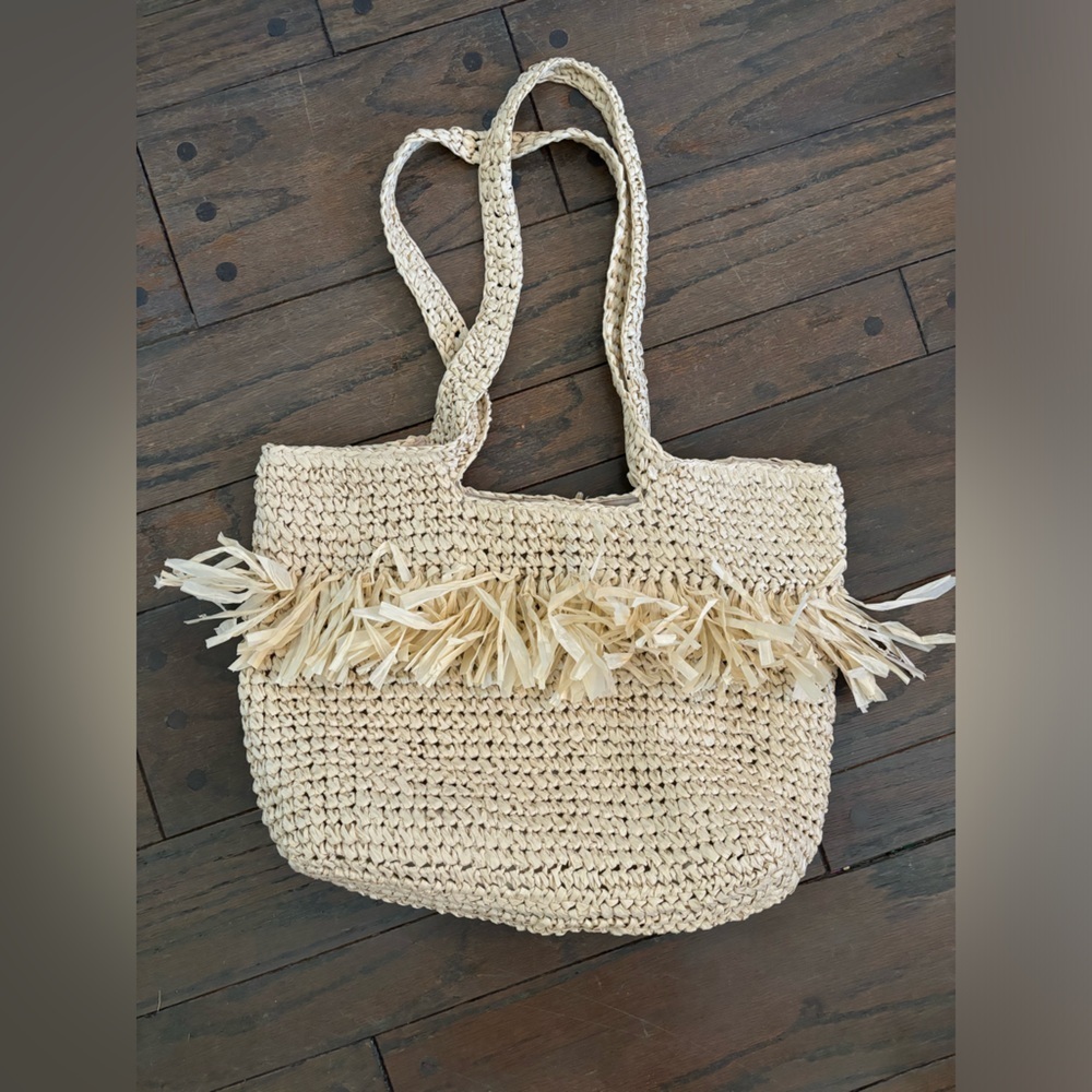 LC Lauren Conrad Tan Woven Tote
